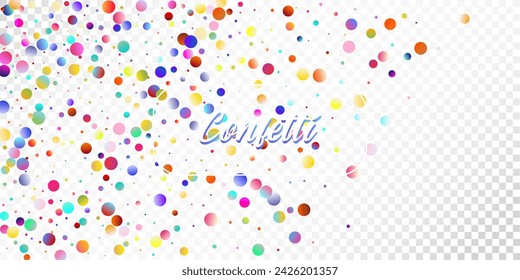 Carnival Confetti Explosion Vector Background. Birthday, New Year, Christmas Party Confetti Rain Shower. Falling Color Tinsel, Fiesta Celebration Design. Colorful Circles, Bubbles, Sparkle Decoration.