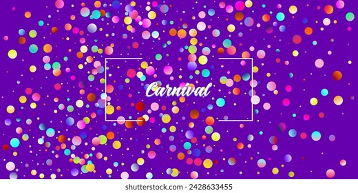 Fondo del vector de la explosión del confeti del carnaval. Círculos Coloridos, Burbujas, Decoración Brillante. Cumpleaños, Año Nuevo, Fiesta de Navidad Confeti Lluvia Ducha. Falling Color Tinsel, Fiesta Celebration Design.