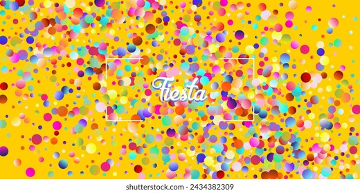 Carnival Confetti Explosion Vector Background. Colorful Circles, Bubbles, Shine Decoration. Falling Color Tinsel, Fiesta Celebration Design. Birthday, New Year, Christmas Party Confetti Rain Shower.