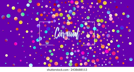 Fondo del vector de la explosión del confeti del carnaval. Falling Color Tinsel, Fiesta Celebration Design. Círculos De Colores, Burbujas, Decoración Bokeh. Cumpleaños, Año Nuevo, Fiesta de Navidad Confeti Lluvia Ducha.