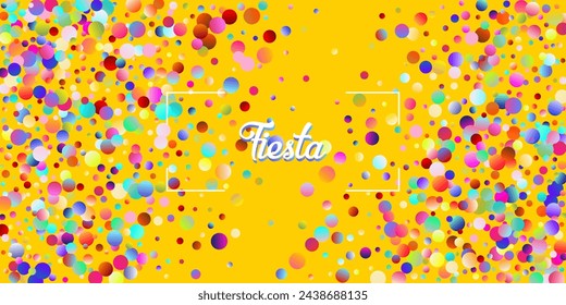 Carnival Confetti Explosion Vector Background. Birthday, New Year, Christmas Party Confetti Rain Shower. Colorful Circles, Bubbles, Glitter Decoration. Falling Color Tinsel, Fiesta Celebration Design.