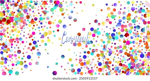 Fondo de Vector de explosión de confeti de carnaval. Tinsel de color que cae, diseño de la celebración de la fiesta. Cumpleaños, Año Nuevo, Fiesta de Navidad Confeti Lluvia Ducha. Círculos coloridos, burbujas, decoración Bokeh.