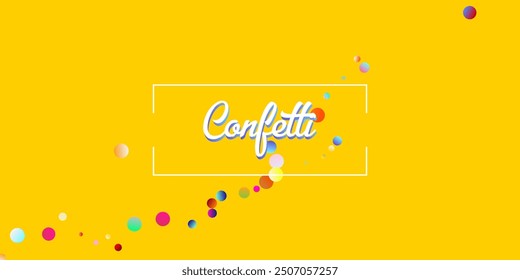 Carnival Confetti Explosion Vector Background. Colorful Circles, Bubbles, Glitter Decoration. Falling Color Tinsel, Fiesta Celebration Design. Birthday, New Year, Christmas Party Confetti Rain Shower.