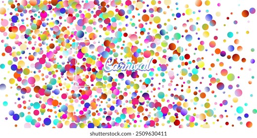 Plano de fundo de vetor de explosão de confete de carnaval. Círculos Coloridos, Bolhas, Decoração Bokeh. Falling Color Tinsel, Projeto de celebração da festa. Aniversário, Ano Novo, Chá de chuva em Confete de Festa de Natal.