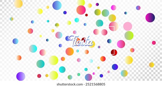 Carnival Confetti Explosion Vector Background. Colorful Circles, Bubbles, Sparkle Decoration. Falling Color Tinsel, Fiesta Celebration Design. Birthday, New Year, Christmas Party Confetti Rain Shower.