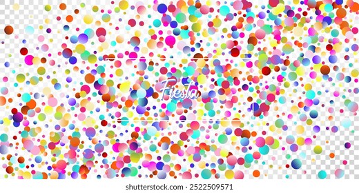Plano de fundo de vetor de explosão de confete de carnaval. Falling Color Tinsel, Projeto de celebração da festa. Círculos coloridos, bolhas, decoração cintilante. Aniversário, Ano Novo, Chá de chuva em Confete de Festa de Natal.