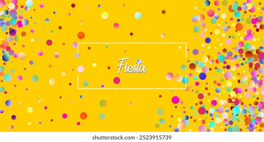 Carnival Confetti Explosion Vector Background. Colorful Circles, Bubbles, Bokeh Decoration. Falling Color Tinsel, Fiesta Celebration Design. Birthday, New Year, Christmas Party Confetti Rain Shower.