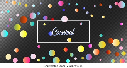 Plano de fundo de vetor de explosão de confete de carnaval. Aniversário, Ano Novo, Chá de chuva em Confete de Festa de Natal. Falling Color Tinsel, Projeto de celebração da festa. Círculos coloridos, bolhas, decoração cintilante.