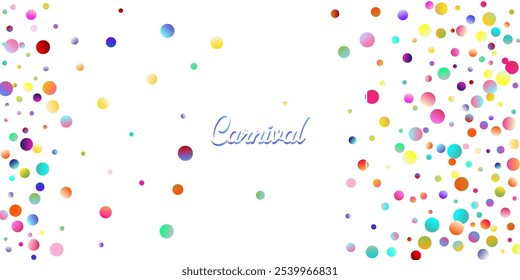 Fondo de Vector de explosión de confeti de carnaval. Cumpleaños, Año Nuevo, Fiesta de Navidad Confeti Lluvia Ducha. Tinsel de color que cae, diseño de la celebración de la fiesta. Círculos coloridos, burbujas, decoración Bokeh.