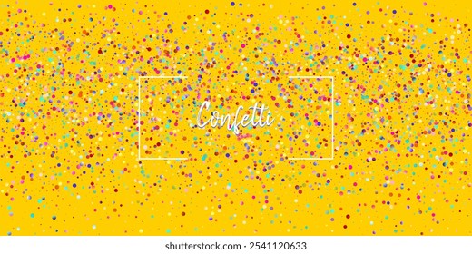 Plano de fundo de vetor de explosão de confete de carnaval. Falling Color Tinsel, Projeto de celebração da festa. Círculos coloridos, bolhas, decoração cintilante. Aniversário, Ano Novo, Chá de chuva em Confete de Festa de Natal.