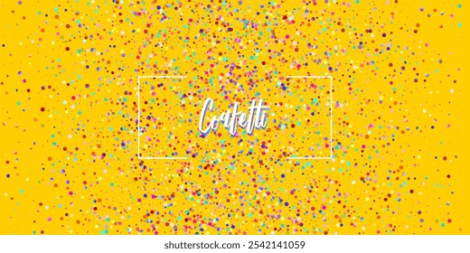 Plano de fundo de vetor de explosão de confete de carnaval. Aniversário, Ano Novo, Chá de chuva em Confete de Festa de Natal. Falling Color Tinsel, Projeto de celebração da festa. Círculos coloridos, bolhas, decoração cintilante.