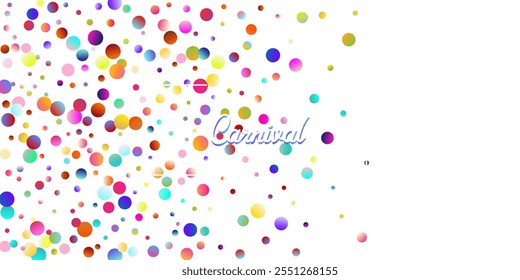 Plano de fundo de vetor de explosão de confete de carnaval. Círculos Coloridos, Bolhas, Decoração Brilhante. Falling Color Tinsel, Projeto de celebração da festa. Aniversário, Ano Novo, Chá de chuva em Confete de Festa de Natal.