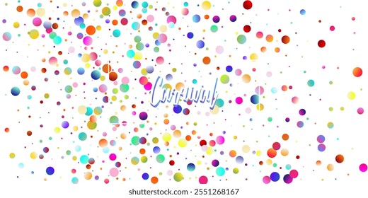 Plano de fundo de vetor de explosão de confete de carnaval. Círculos Coloridos, Bolhas, Decoração Brilhante. Falling Color Tinsel, Projeto de celebração da festa. Aniversário, Ano Novo, Chá de chuva em Confete de Festa de Natal.