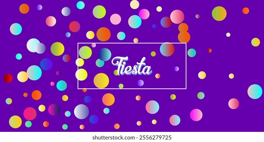 Carnival Confetti Explosion Vector Background. Falling Color Tinsel, Fiesta Celebration Design. Birthday, New Year, Christmas Party Confetti Rain Shower. Colorful Circles, Bubbles, Bokeh Decoration.