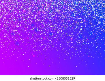 Carnival Confetti. Glare Pattern. Modern Design. Digital Dust. Neon Tinsel. Iridescent Paper. 3d Surprise Explosion. Pink Disco Burst. Purple Carnival Confetti