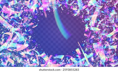 Carnival Confetti. Pink Glare Effect. Rainbow Banner. Happy Element. Birthday Burst. Unicorn Flag. Art Holographic Serpentine. Anniversary Ribbon. Blue Carnival Confetti