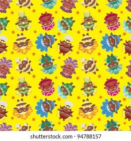 carnival costume seamless pattern