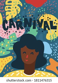 carnival cover poster concept. vector illustration