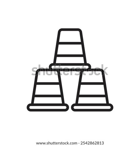Carnival Cup Outline Icon Vector Illustration