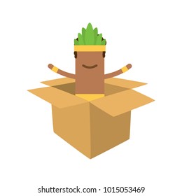 Carnival dancer in a box, vector illustration design. Carnival characters collection.