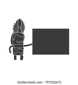 Carnival dancer holding a banner, vector illustration design. Carnival characters collection.