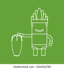 Carnival dancer holding a drum, vector illustration design. Carnival characters collection.