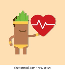 Carnival dancer holding a heart, vector illustration design. Carnival characters collection.