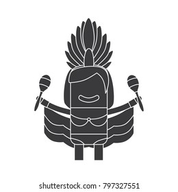 Carnival dancer playing maracas, vector illustration design. Carnival characters collection.