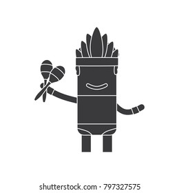 Carnival dancer playing maracas, vector illustration design. Carnival characters collection.