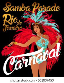 Carnival dancer woman dancing