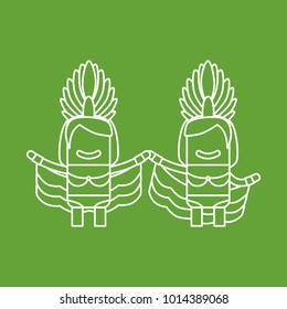 Carnival dancers icon, vector illustration design. Carnival characters collection.