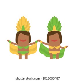 Carnival dancers icon, vector illustration design. Carnival characters collection.