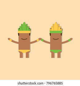 Carnival dancers icon, vector illustration design. Carnival characters collection.