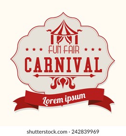 Carnival design over white background, vector illustration.