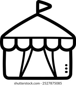 Ícone e ilustração de vetor de doodle de carnaval
