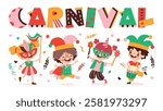 Carnival Drawing With Colorful Elements