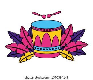 carnival drum feathers