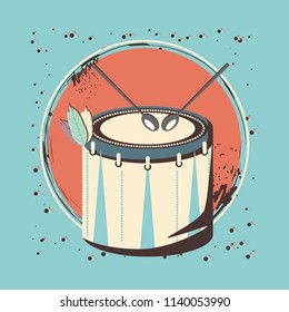 carnival drum vintage icon