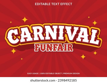 carnival editable text effect template use for business brand and logo design