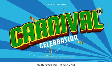 Carnival editable vector text effect