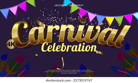 Carnival editable vector text effect
