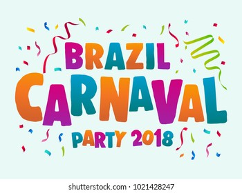 Carnival Event With Colorful Party Elements. Samba Dance Vector. Travel destination in South America