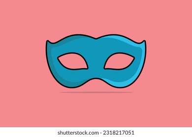Carnival Face Mask for Party vector illustration. Holiday party objects icon concept. Masks for party decoration, Masquerade closeup vector design.