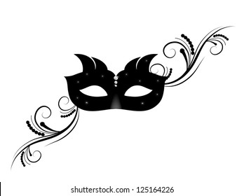 Carnival facemask on white background