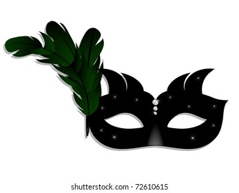 Carnival facemask on white background