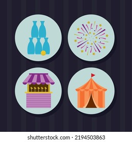carnival and fair icon set