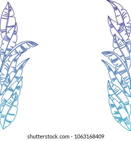 carnival feathers frame decorative
