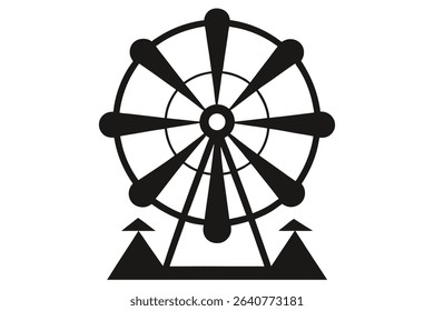 carnival Ferris wheel black clip art 