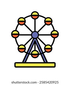 Carnival ferris wheel vector illustration