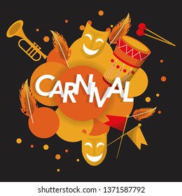 Carnival festival card banner